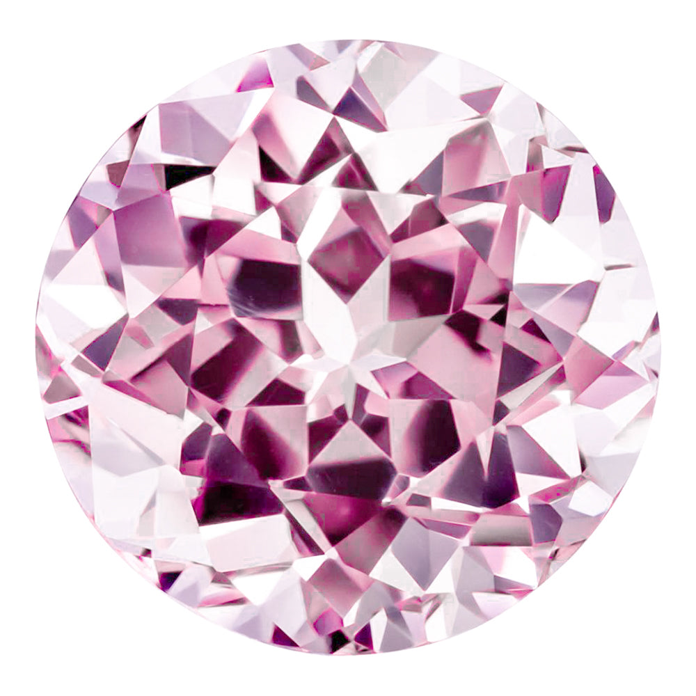 MD Fixed Round Cut Earrings 1.61ct x 2 (6.5mm) - Pink Champagne Sapphire