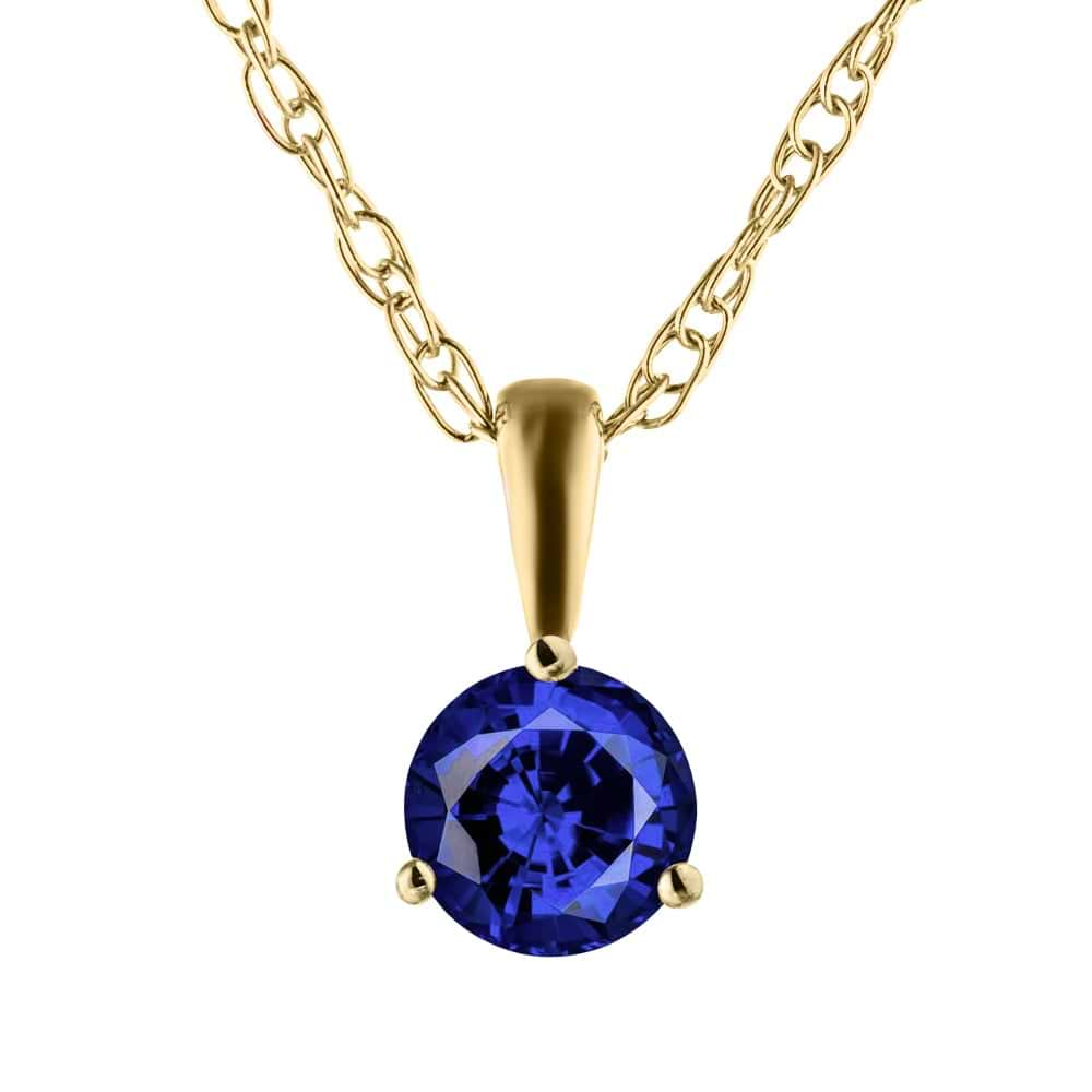 Blue Sapphire Martini Pendant