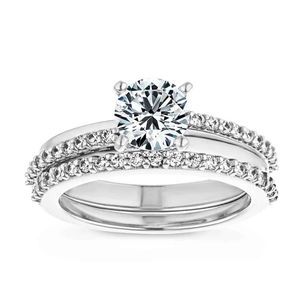 Engagement Ring Shown with Matching Wedding Band Available as a Set for a Discount