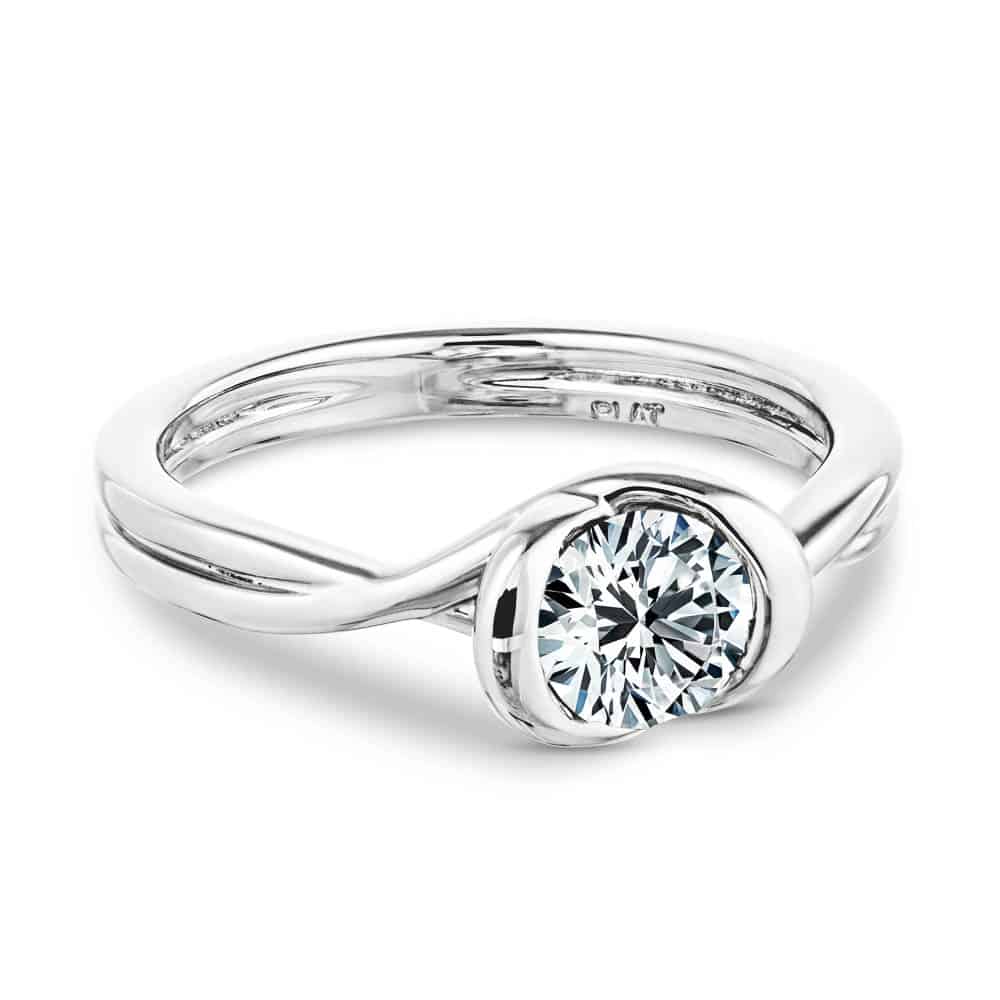 Moissanite - Mod Solitaire Engagement Ring