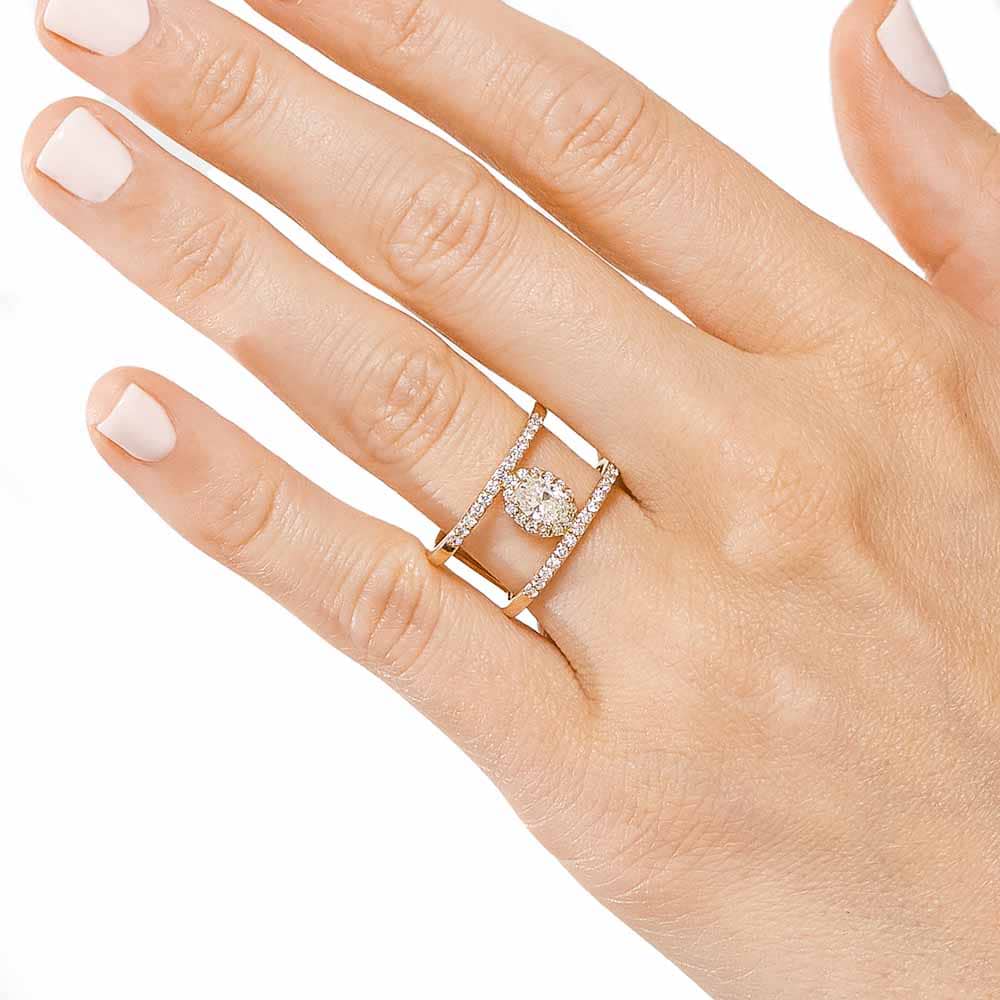 Scarlet Cage Ring (RTS) - 0.30ct Oval Cut