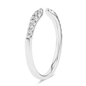 lab grown diamond open band in 14k white gold