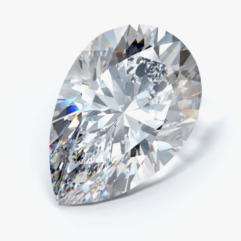 MD Fixed Pear Cut Pendant 3.0ct (12x8mm) - Lab Grown Diamond