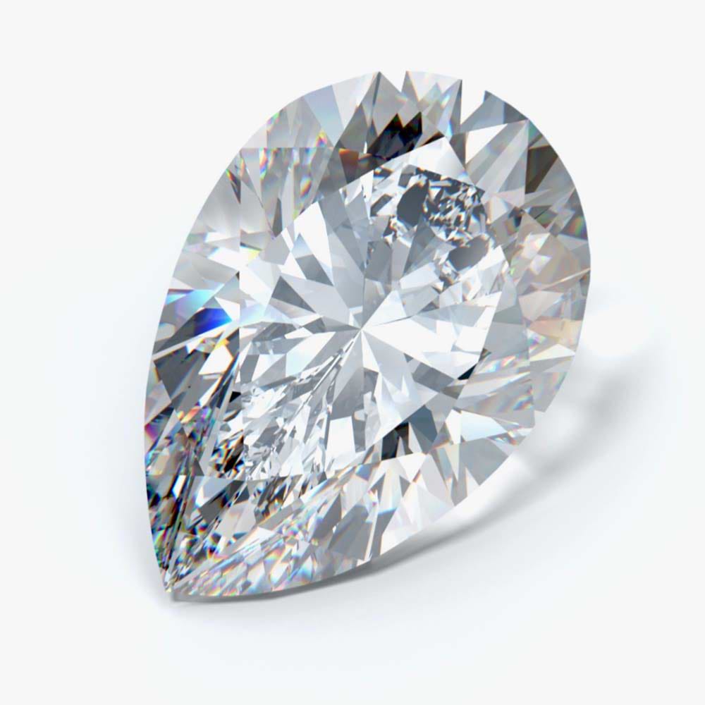 MD Fixed Pear Cut Pendant 3.0ct (12x8mm) - Lab Grown Diamond