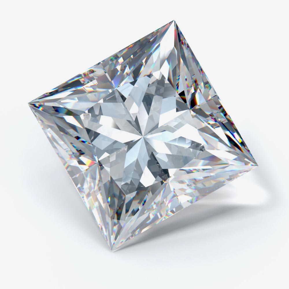 MD Fixed Princess Cut Earrings 0.25ct x 2 (3.5mm) - Lab Grown Diamond