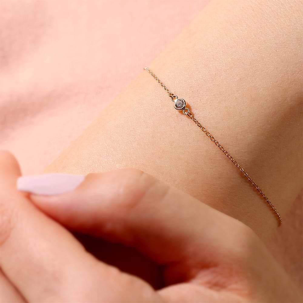 Single stone bracelet sale