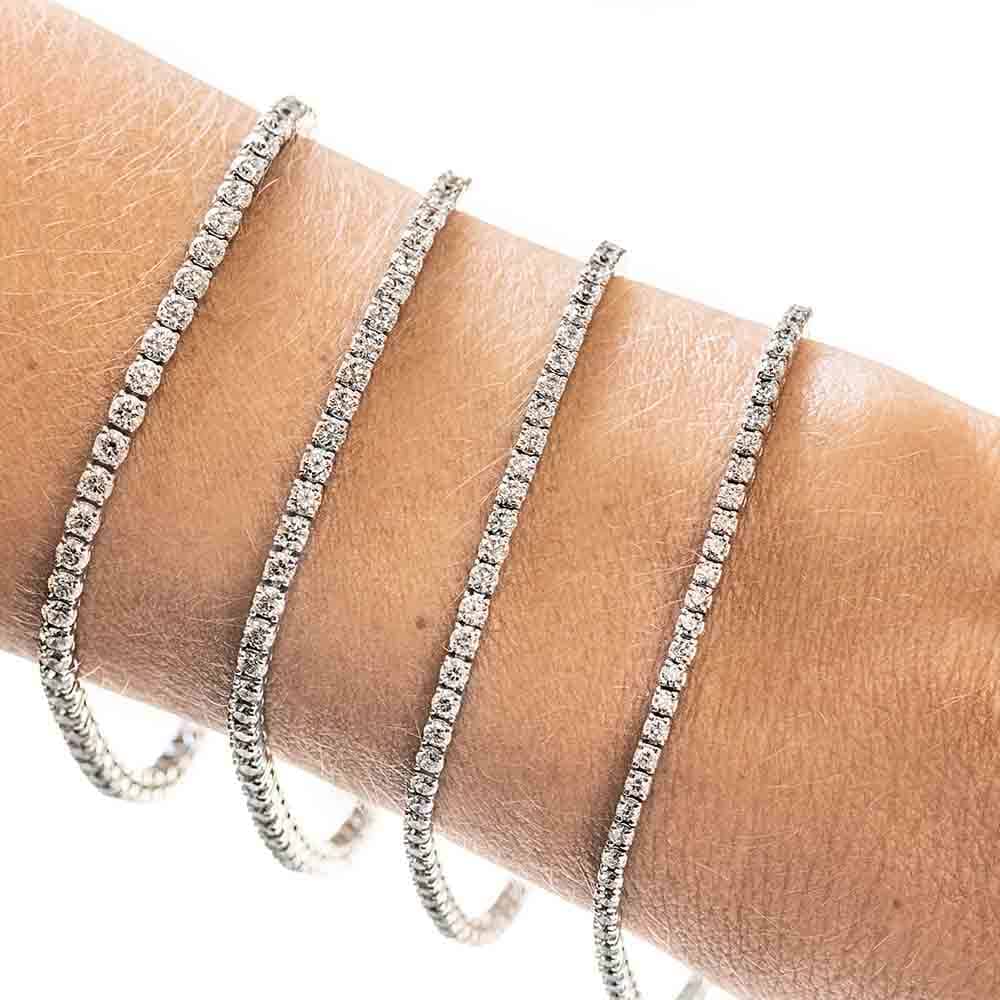 From left to right - 5ctw, 4ctw, 3ctw and 2ctw | Affordable tennis bracelet