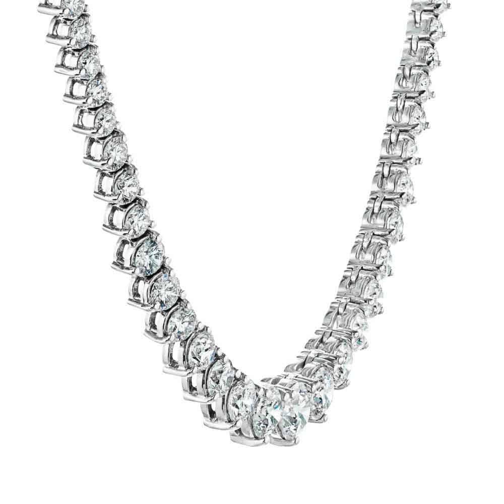 10.0ctw Lab-Grown Diamond Tennis Necklace