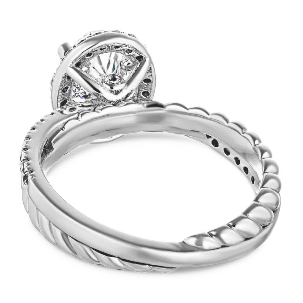 Terwilliger Engagement Ring shown with a 1.25ct oval cut Lab-Grown Diamond in recycled 14K white gold. 