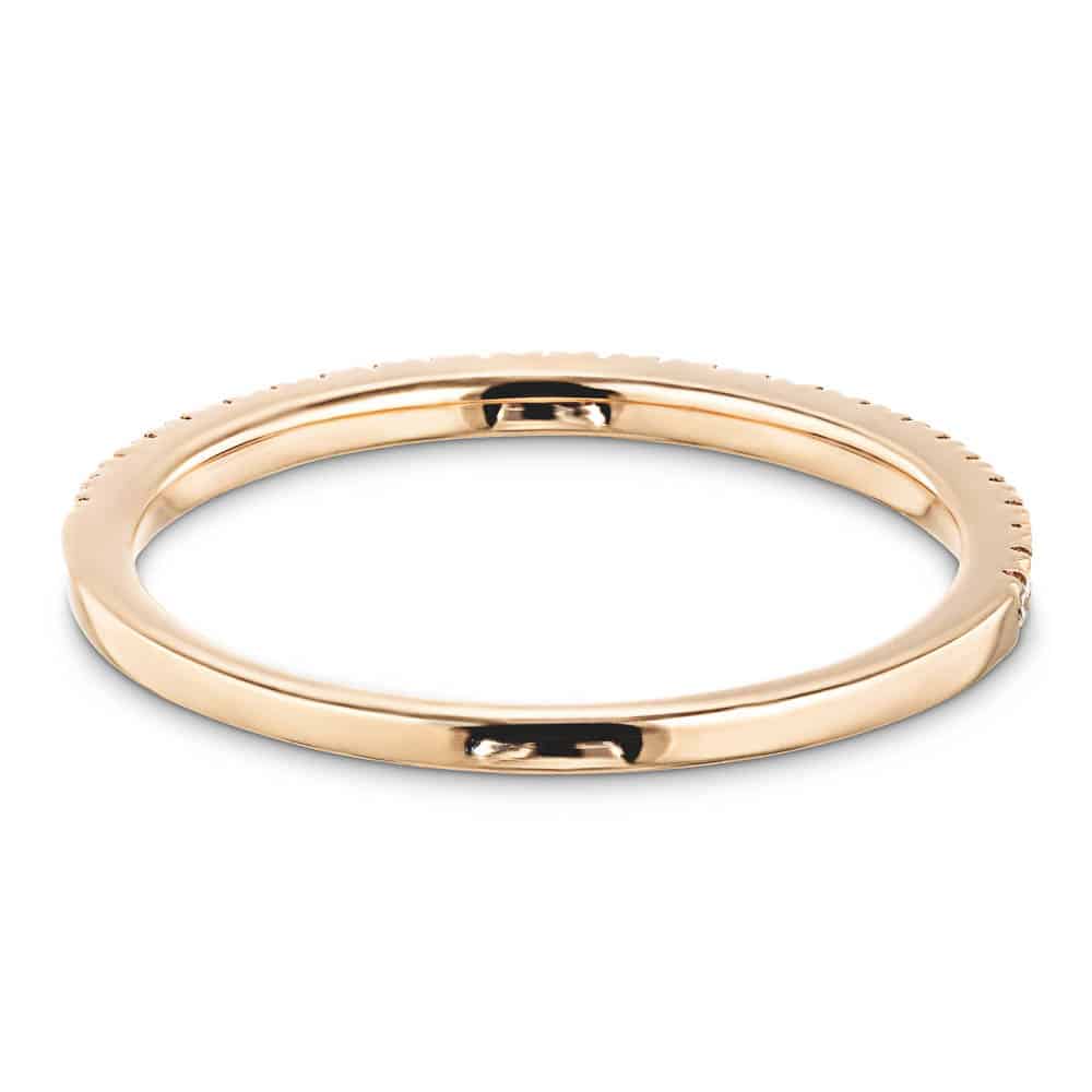 Vintage Style Diamond Accented Wedding Band with lab grown diamonds shown in 14k Yellow Gold | Vintage Style Diamond Accented Wedding Band lab grown diamonds 14k Yellow Gold