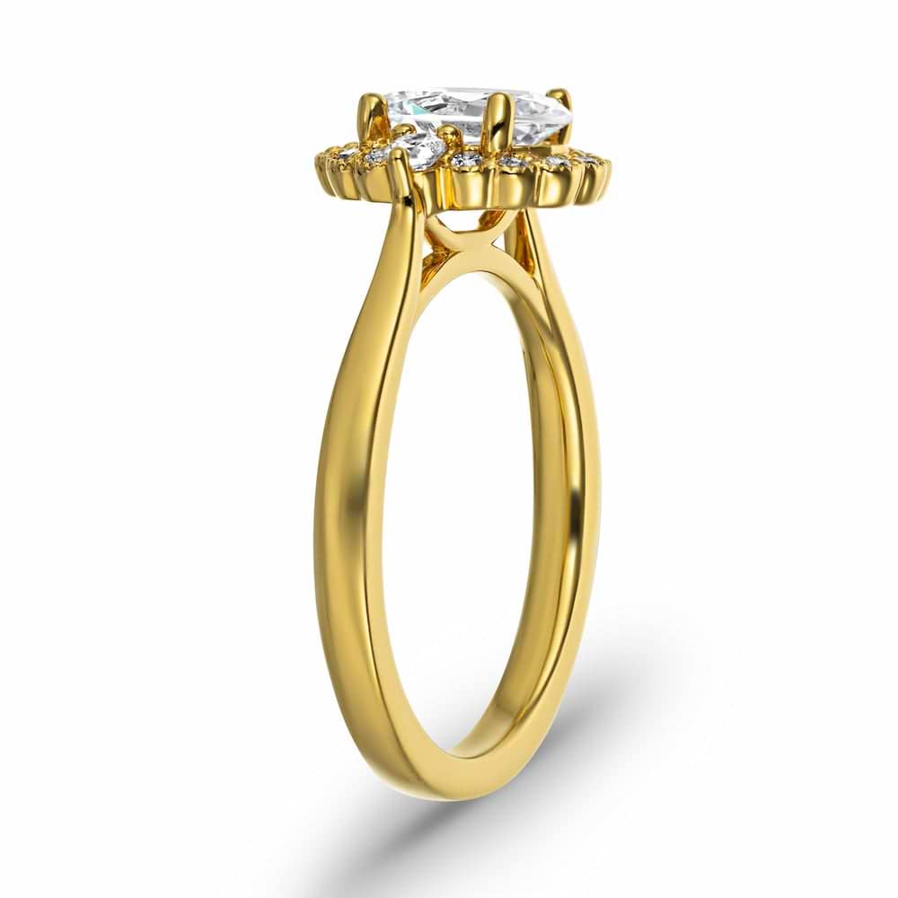 Moissanite - Zoe Halo Engagement Ring