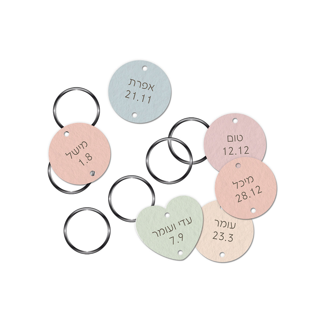 תוספת תליונים לשלט ימי הולדת - אביב עם הדפסה על התליונים