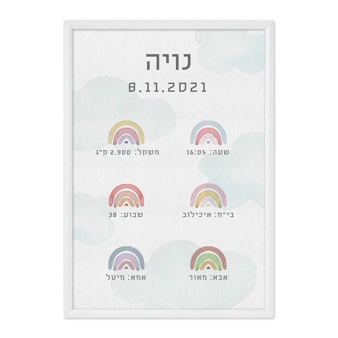 תעודת לידה - קשת בענן