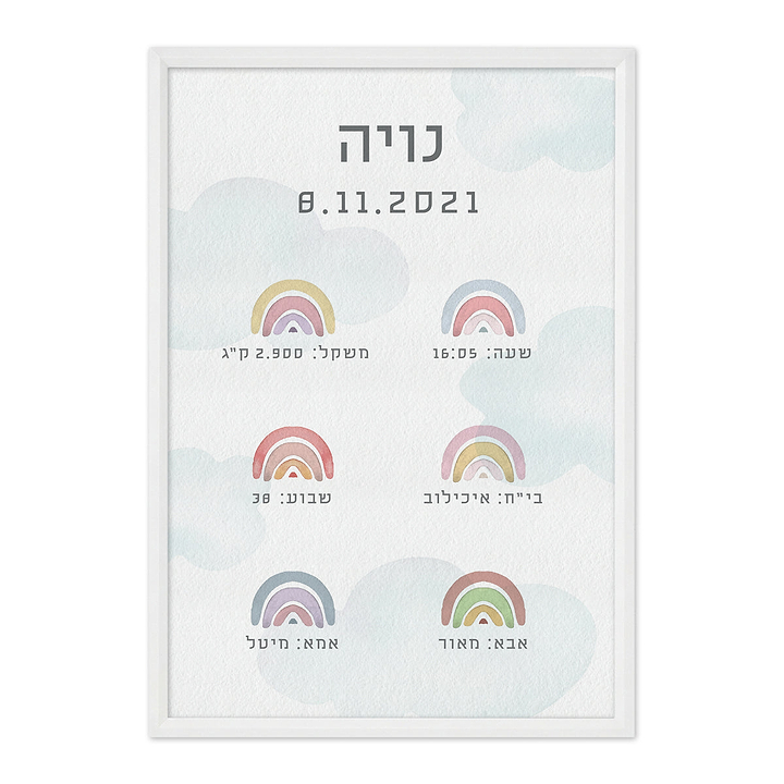 תעודת לידה - קשת בענן