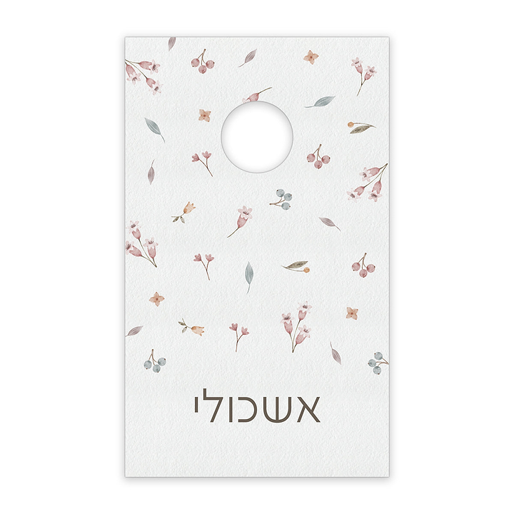 שלט לדלת עינית מלבני - אביב