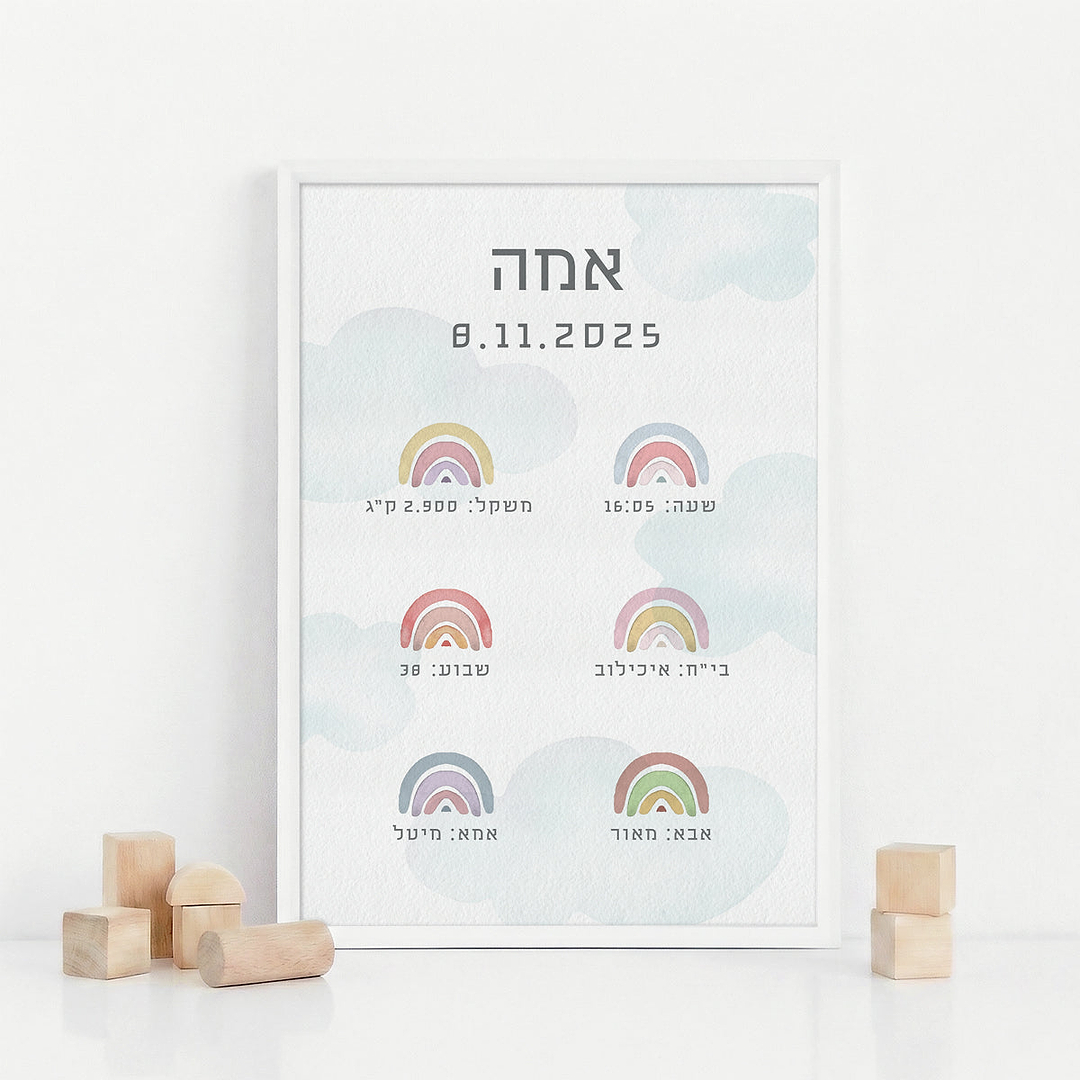 תעודת לידה - קשת בענן