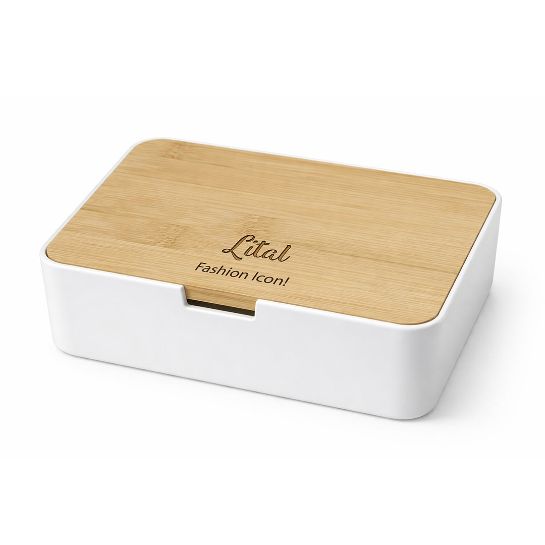 קופסת תכשיטים מלבנית מעץ