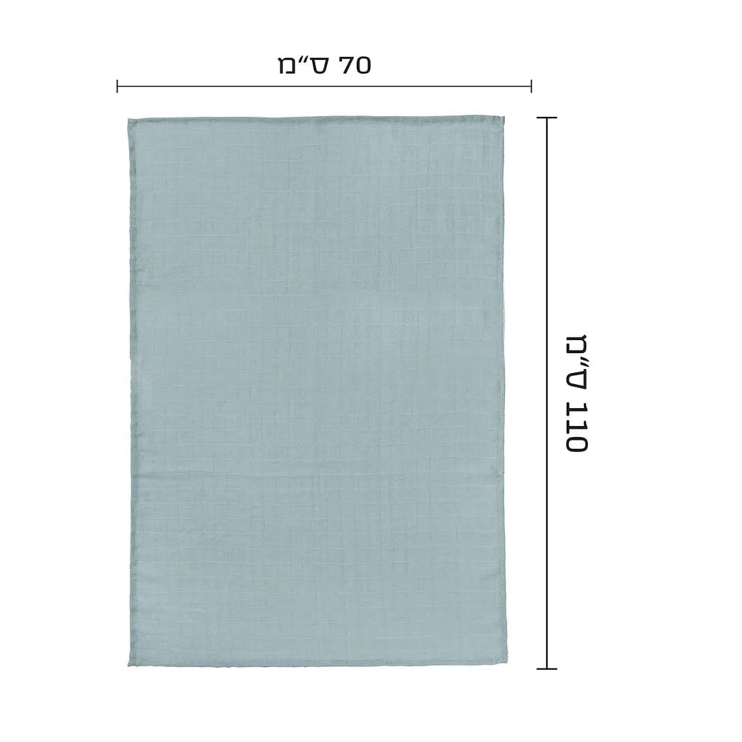 מארז מתנה ליולדת שמיכה + מדבקות שם + מגנט תאריך פתיחה - שמיים - מטרנה