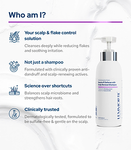 Lemmorte® Dandruff Defense with Scalp Renewal Shampoo