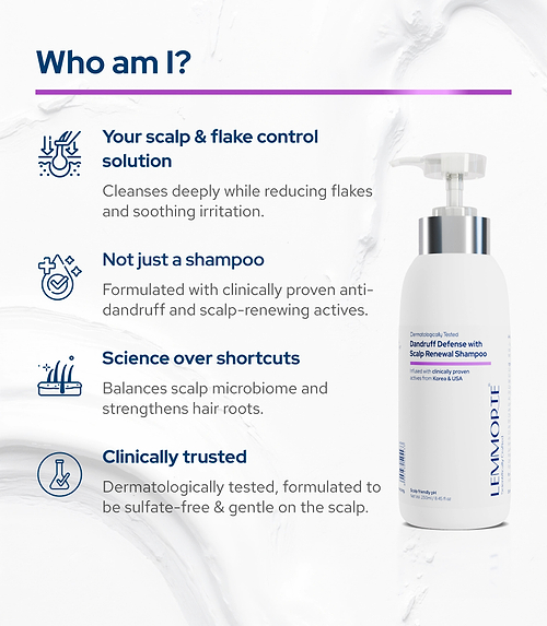 Lemmorte® Dandruff Defense with Scalp Renewal Shampoo