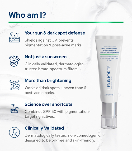 Lemmorte® Dark Spot Defense Sunscreen with Tone-Perfecting Actives
