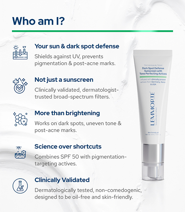 Lemmorte® Dark Spot Defense Sunscreen with Tone-Perfecting Actives
