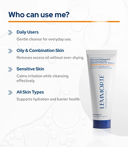 Lemmorte® Advanced Brightening Face Cleanser with Hydration & Barrier Support