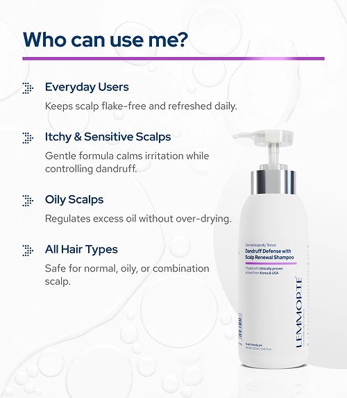 Lemmorte® Dandruff Defense with Scalp Renewal Shampoo