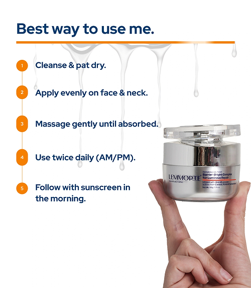 Lemmorte® Barrier-Bright complex for Luminous Repair Cream