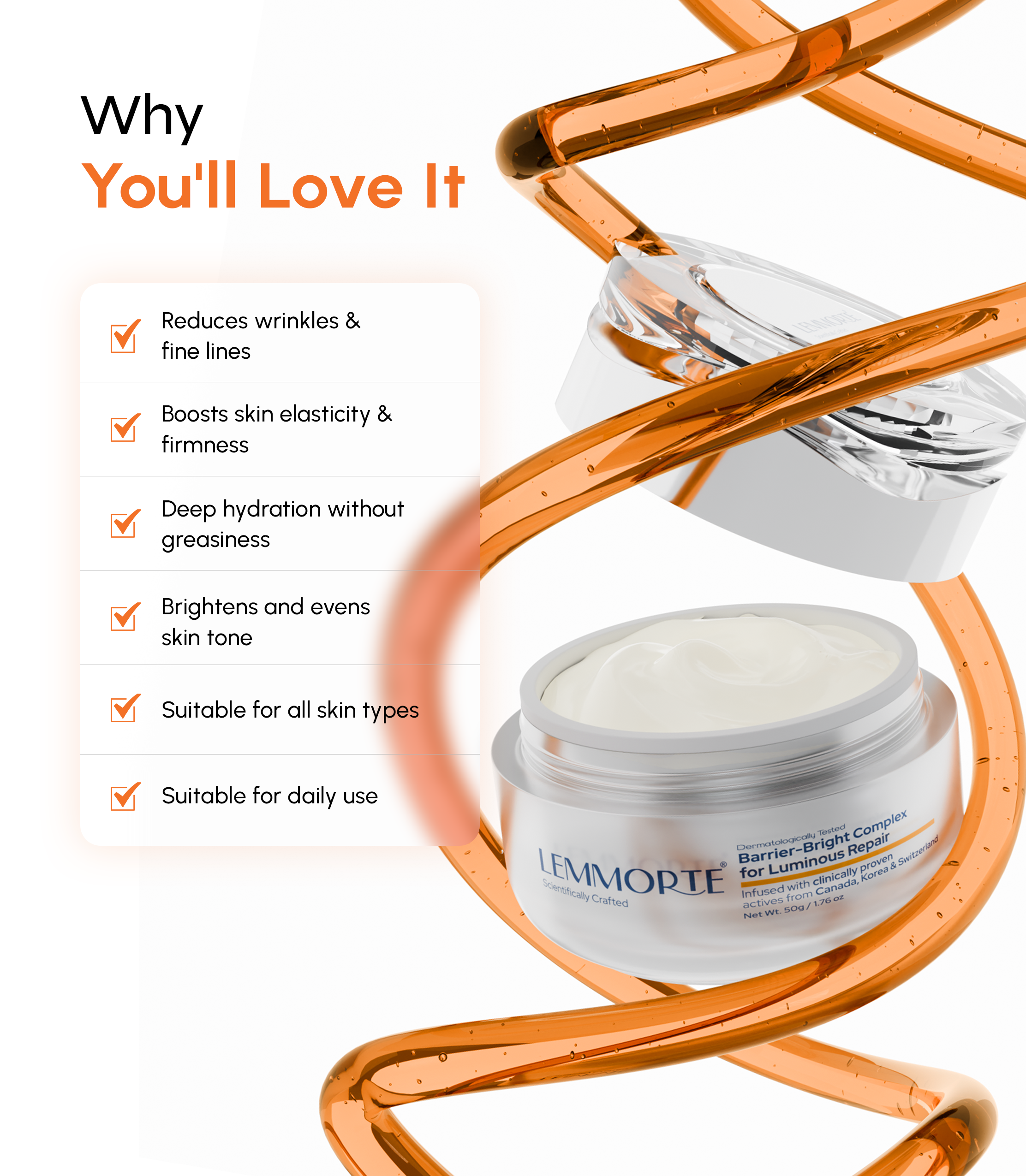 Barrier-Bright complex for Luminous Repair Cream