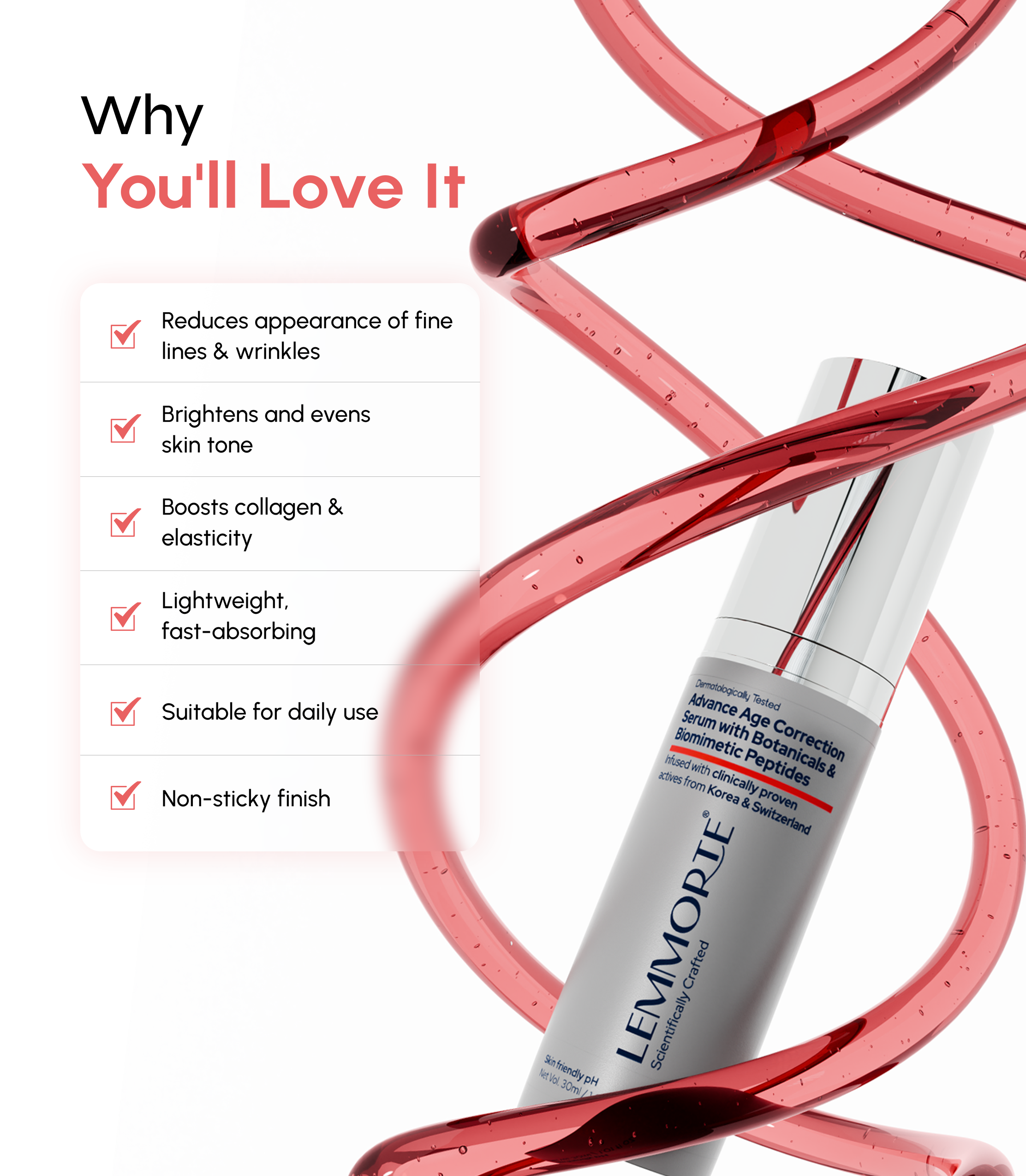 Advanced Age Correction Serum with Botanicals & Biomimetic Peptides
