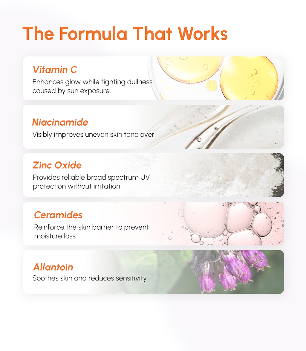 Glow Enhancing Sunscreen with Broad Spectrum Defense