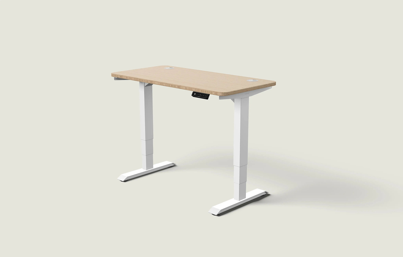 Weiß / Bambus / 120x60 cm