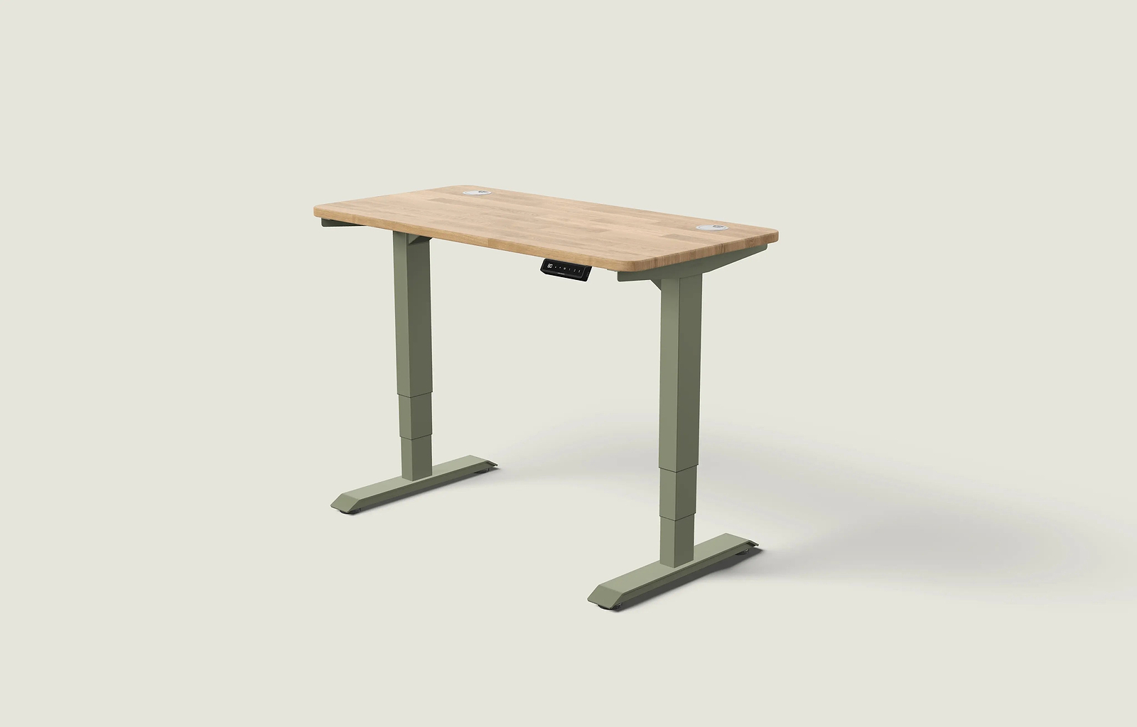 Olivgrün / Massiv Eiche / 120x60 cm