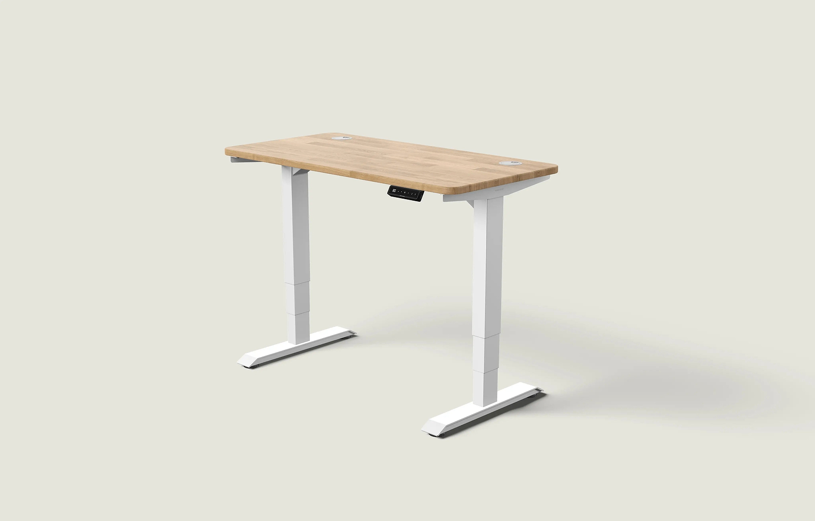 Weiß / Massiv Eiche / 120x60 cm