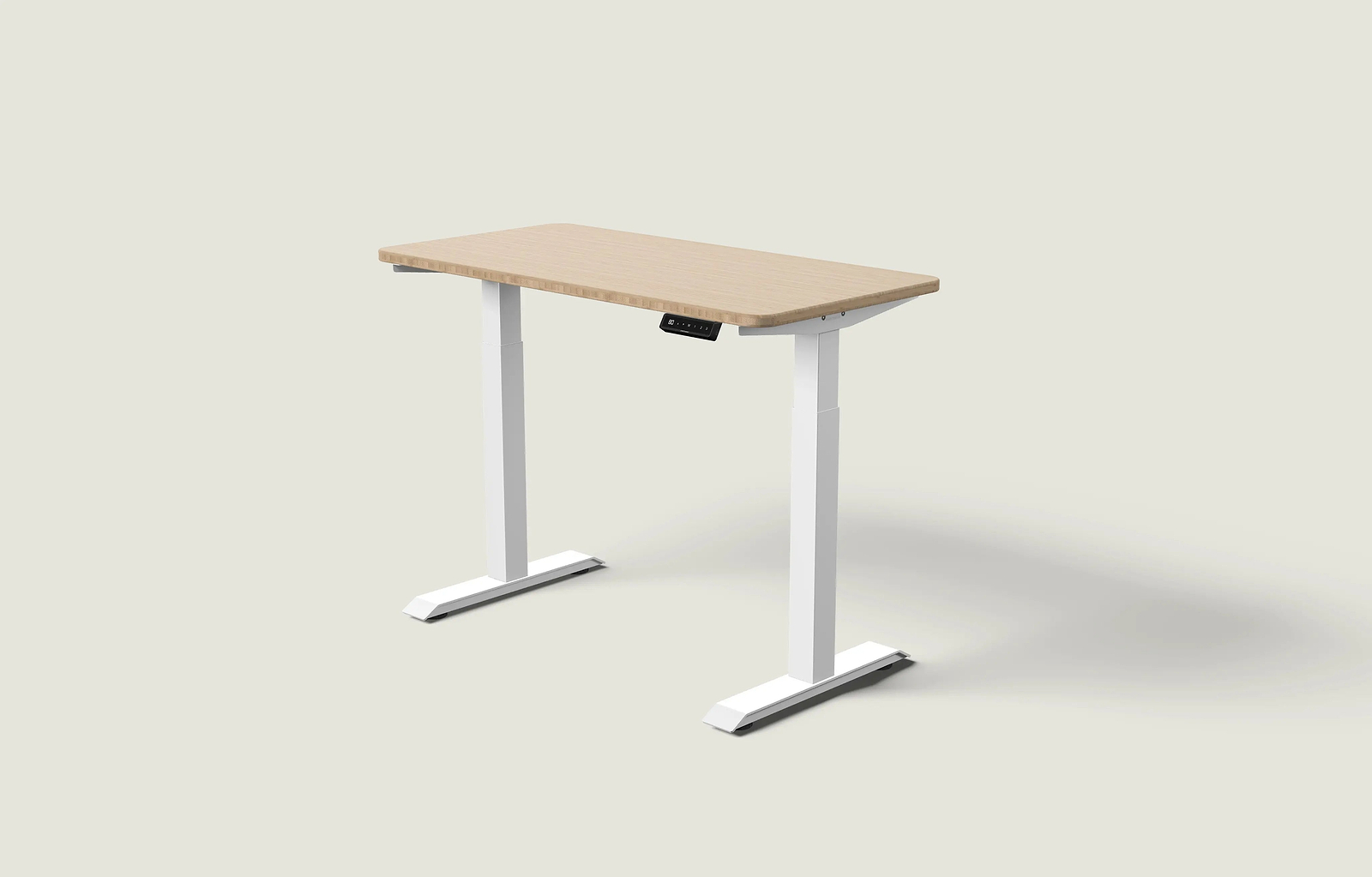 Weiß / Bambus / 120x60 cm