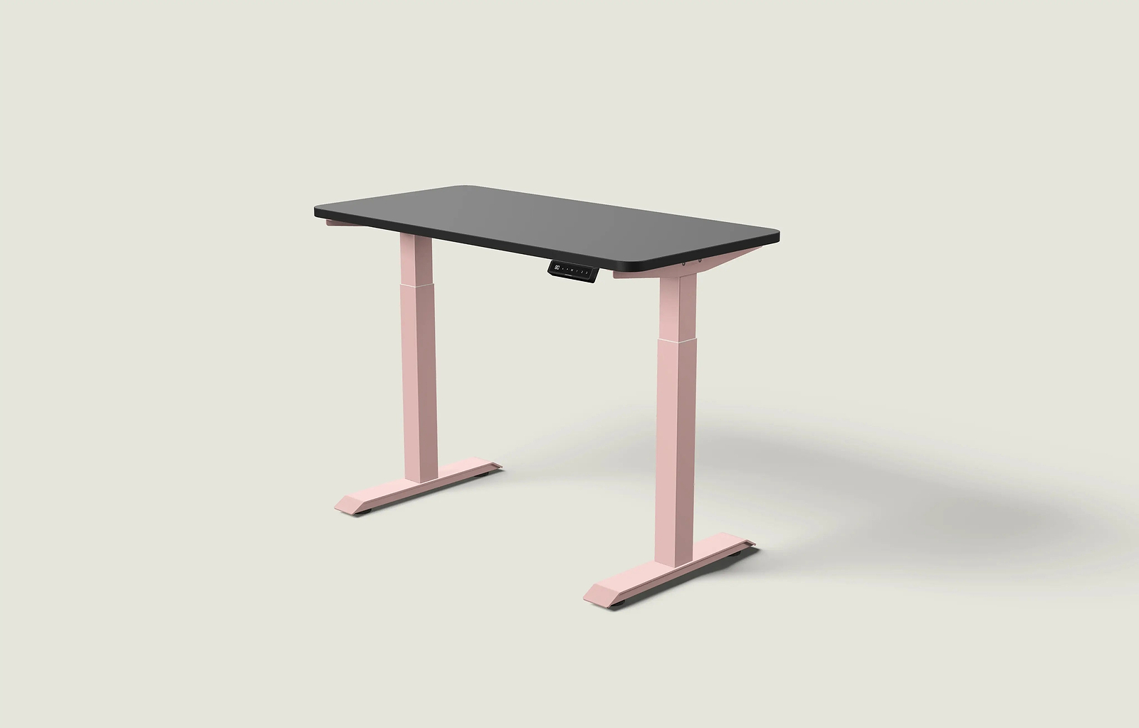 Gedecktes Rosa / Schwarz / 120x60 cm