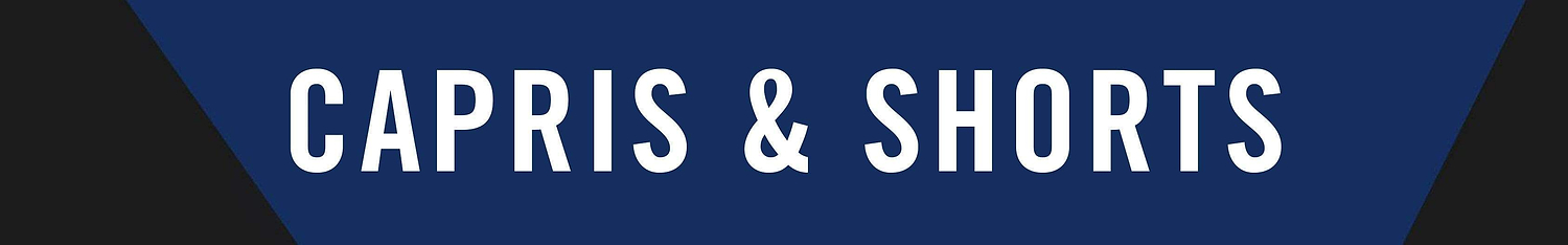 Capris & shorts logo on a blue background.