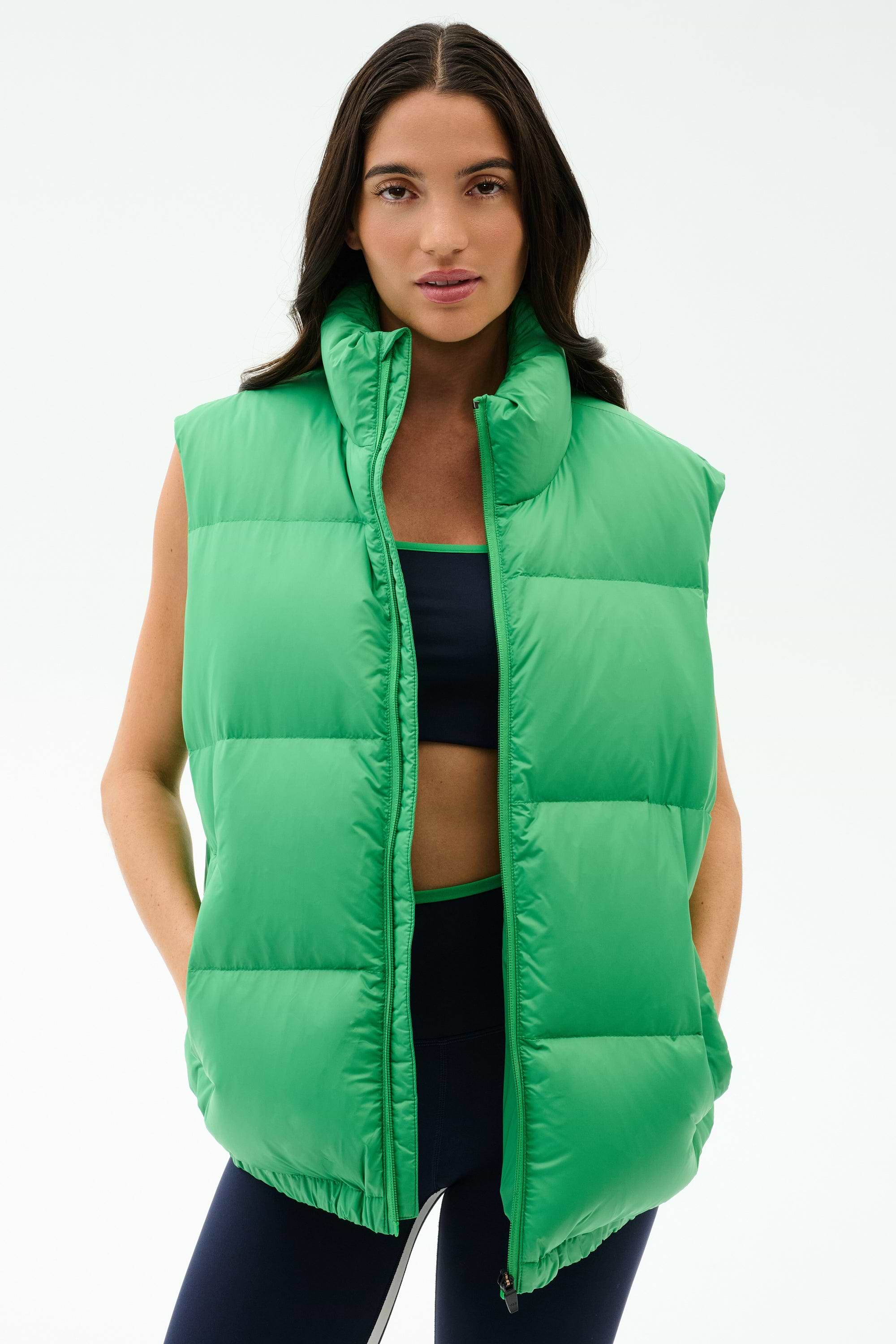 Summit Nylon Puffer Vest - Grass – SPLITS59