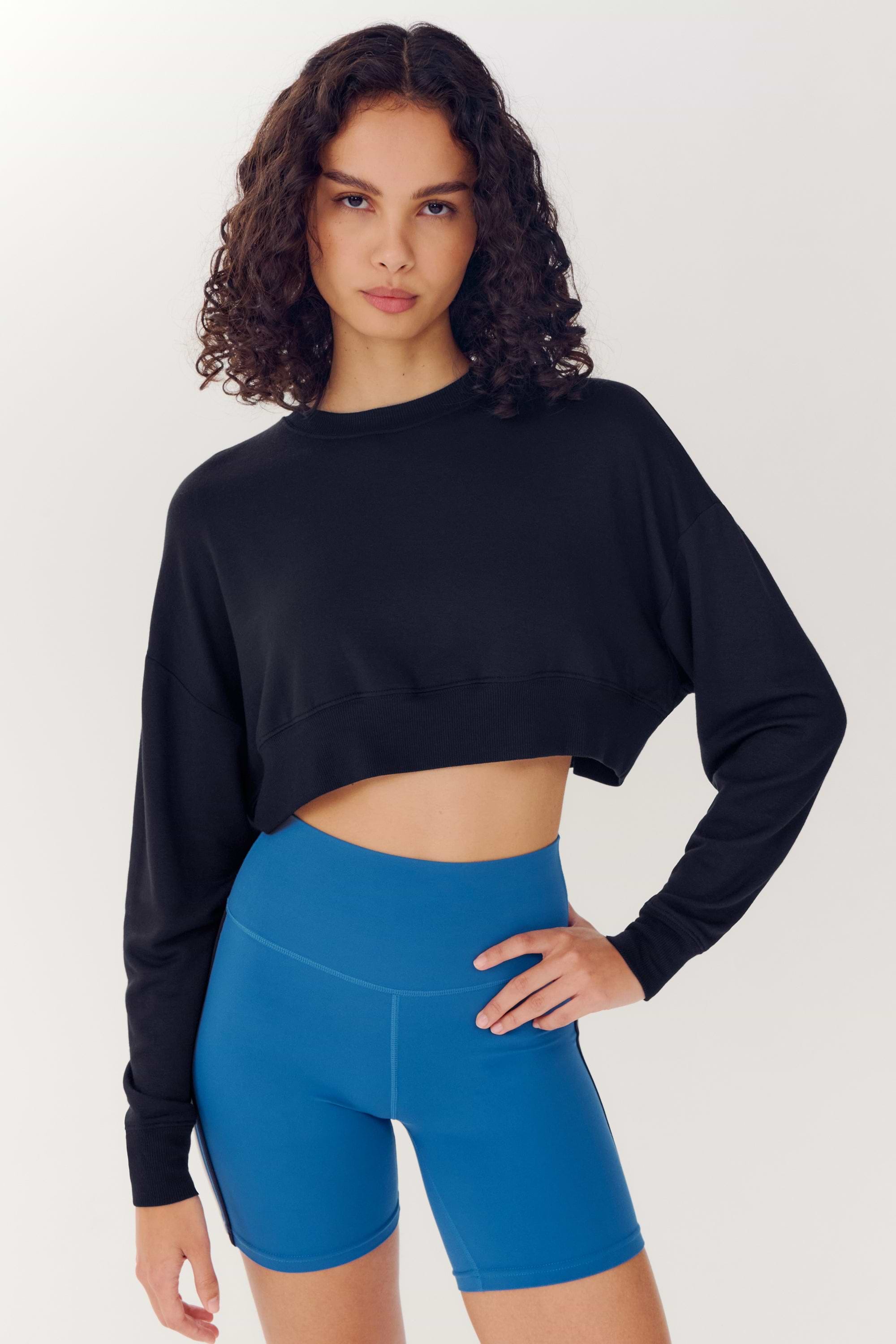 CROPPED CUT トップス Nimble Cropped 1/4 Zip Autumn Brown | ICIW
