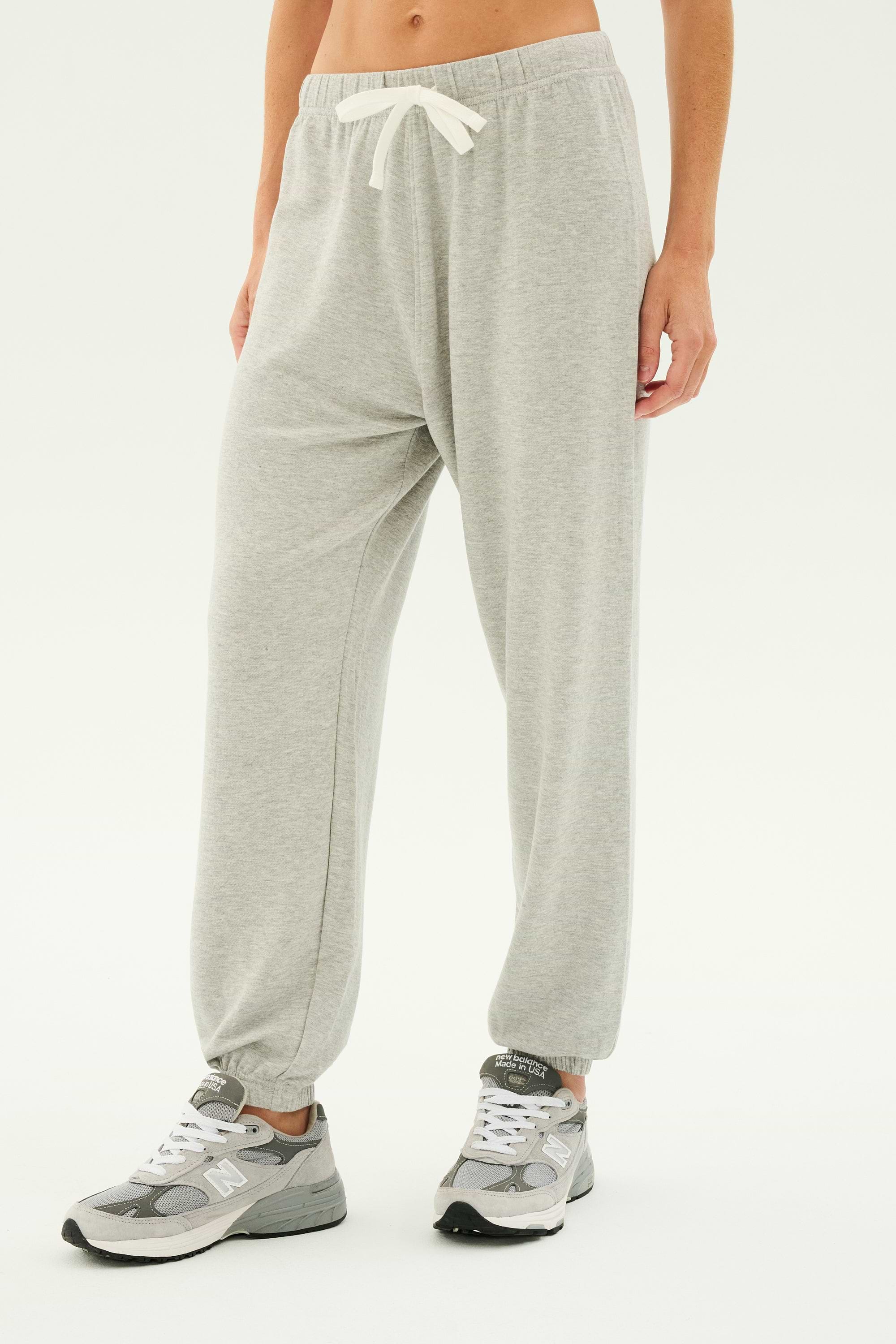 Andie Oversized Fleece Sweatpant - Heather Grey – SPLITS59