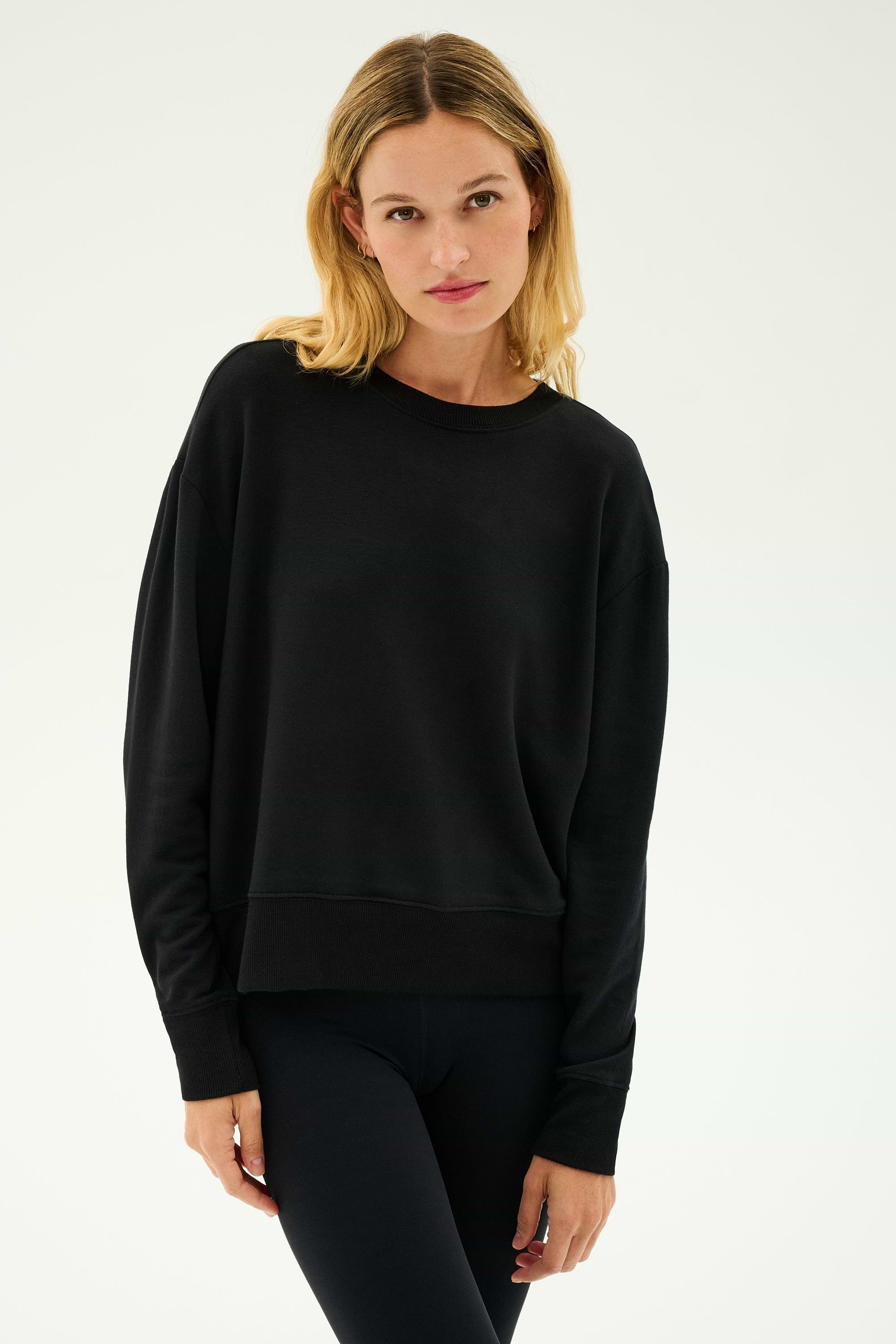 Sonja Fleece Sweatshirt - Black – SPLITS59