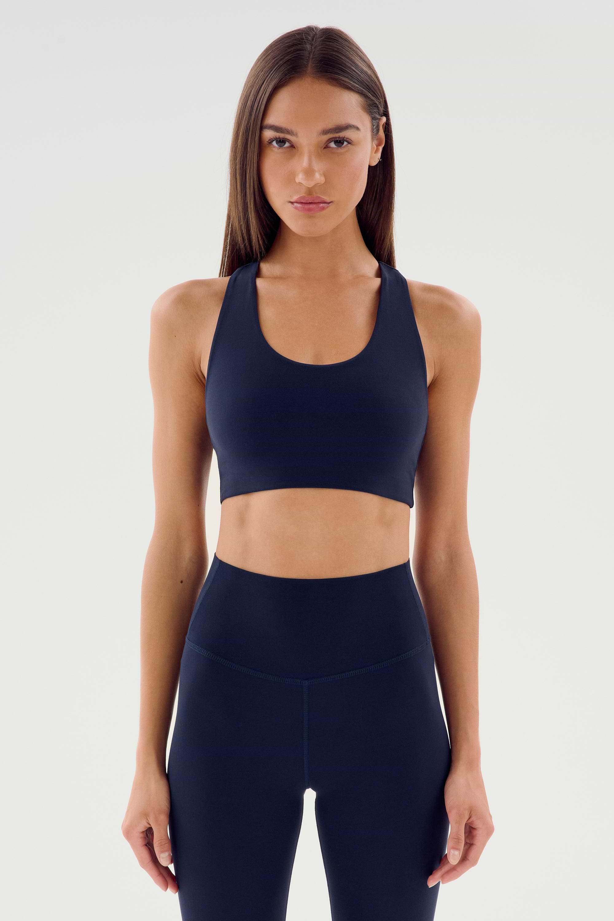 Women's Sara Airweight Sports Bra in Indigo Blue – SPLITS59