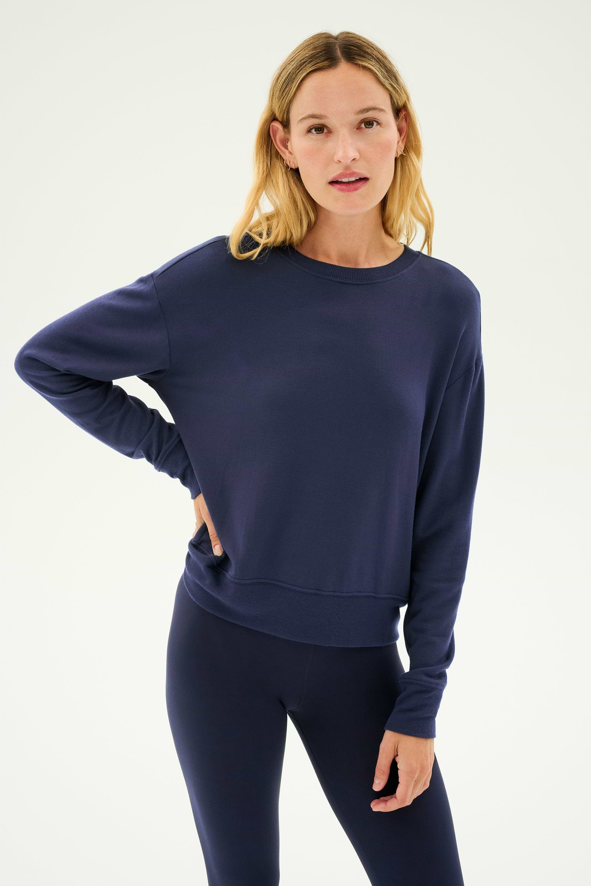 Sonja Fleece Sweatshirt - Indigo – SPLITS59