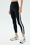 Wearing SPLITS59’s Miles High Waist Rigor 7/8 leggings in Black/White with side stripes and silver running shoes, this look is perfect for gym sessions or active days against a minimal background.