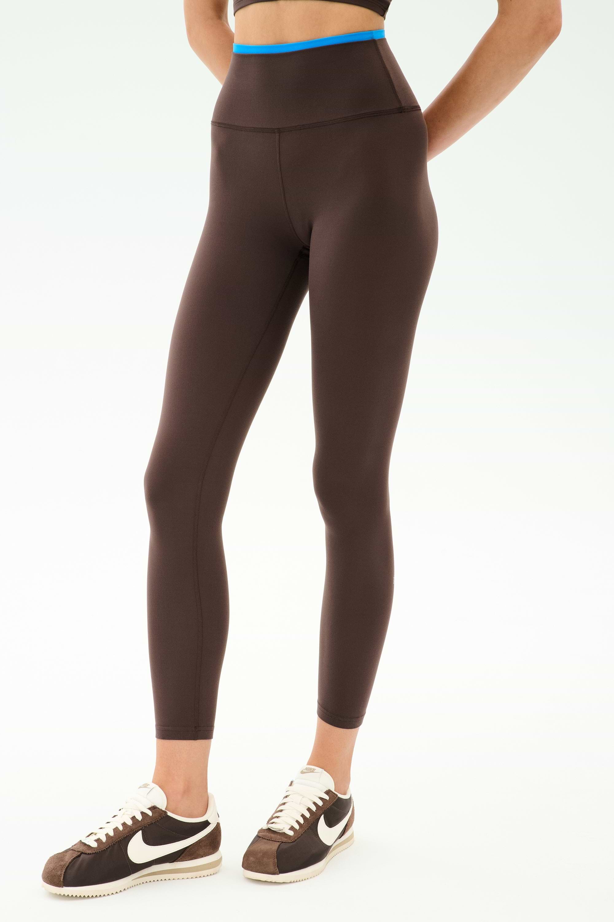 Dual High Waist Airweight 7/8 - Dark Chocolate/Classic Blue – SPLITS59