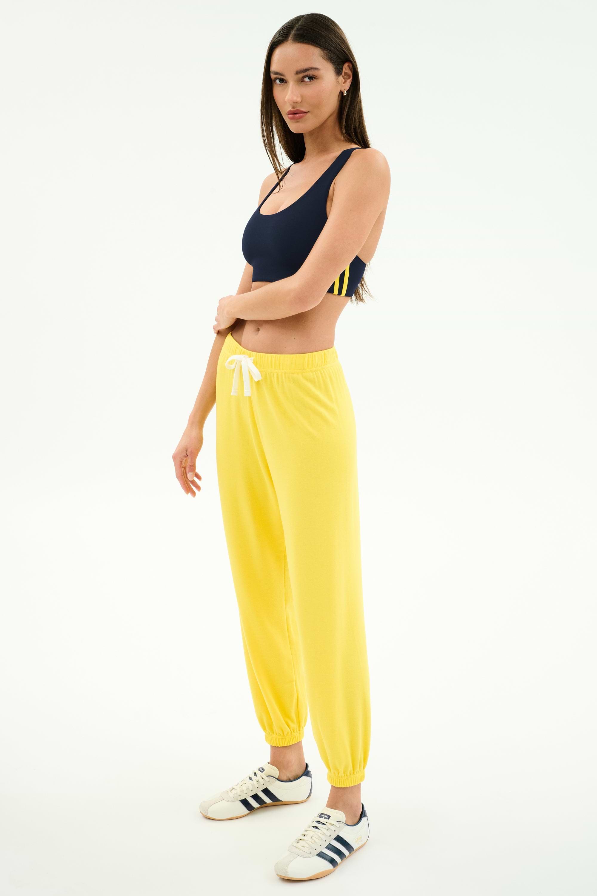 Andie Oversized Fleece Sweatpant - Bright Yellow – SPLITS59