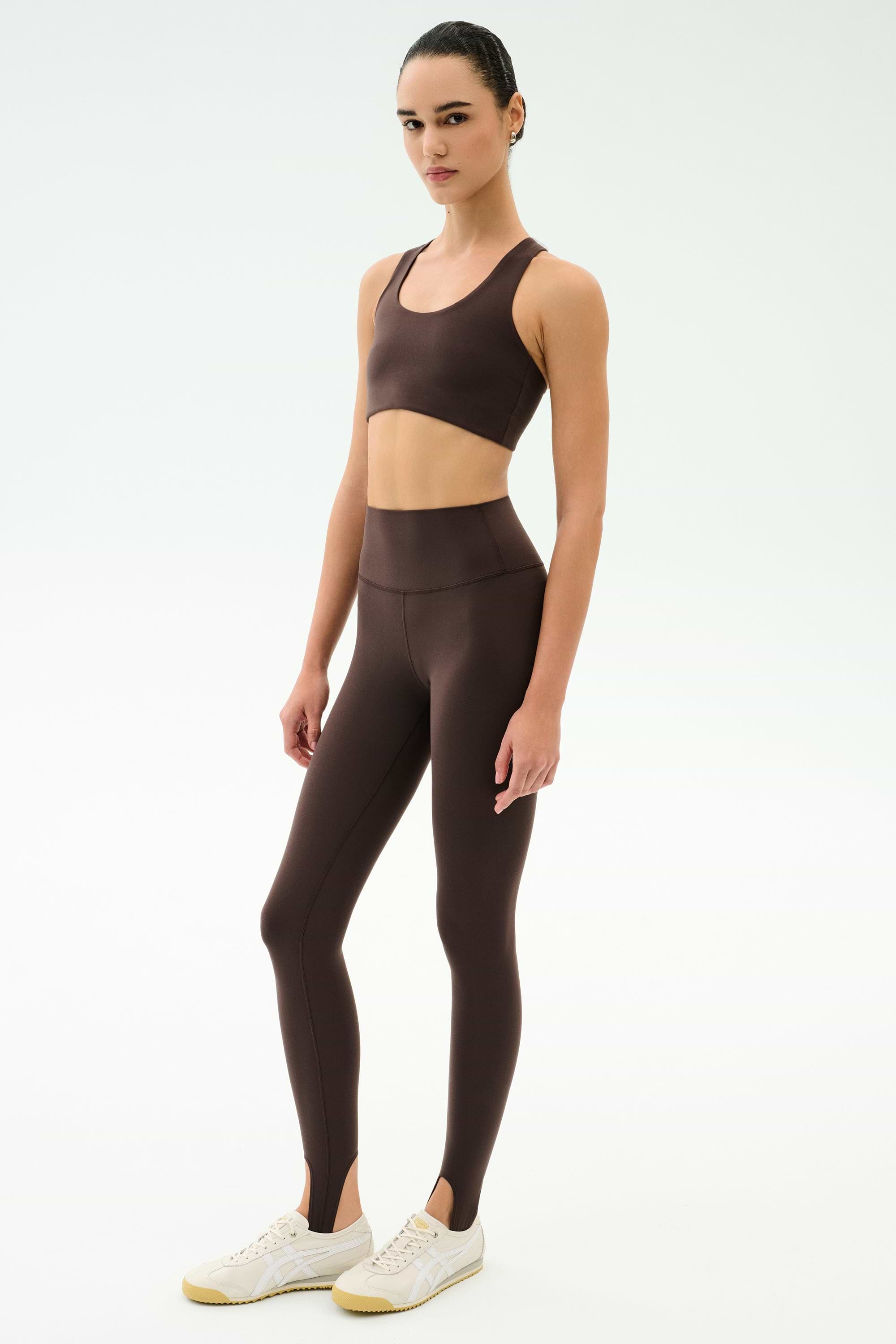 River High Waist Airweight Stirrup - Dark Chocolate – SPLITS59