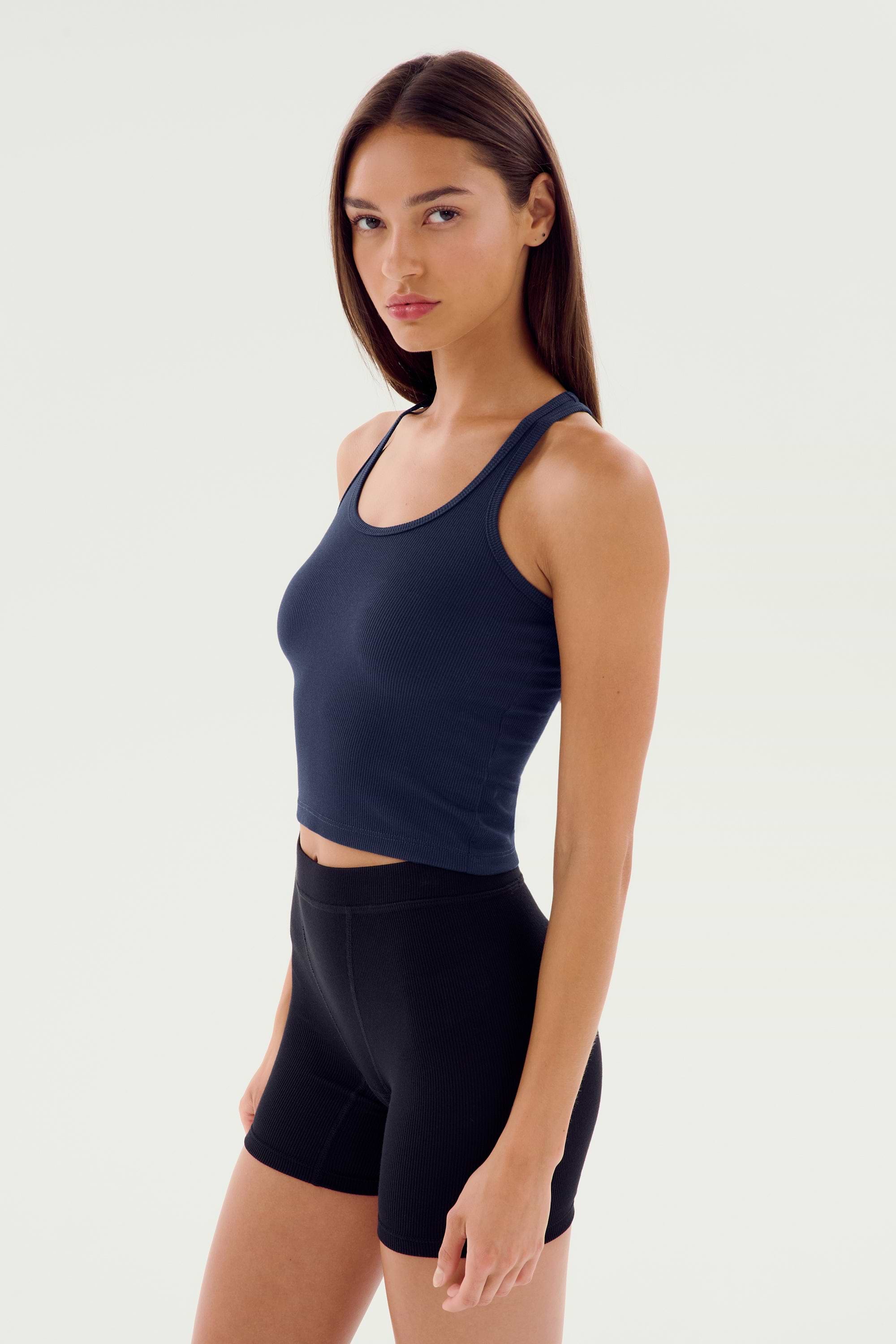 Ashby Rib Crop - Indigo – SPLITS59