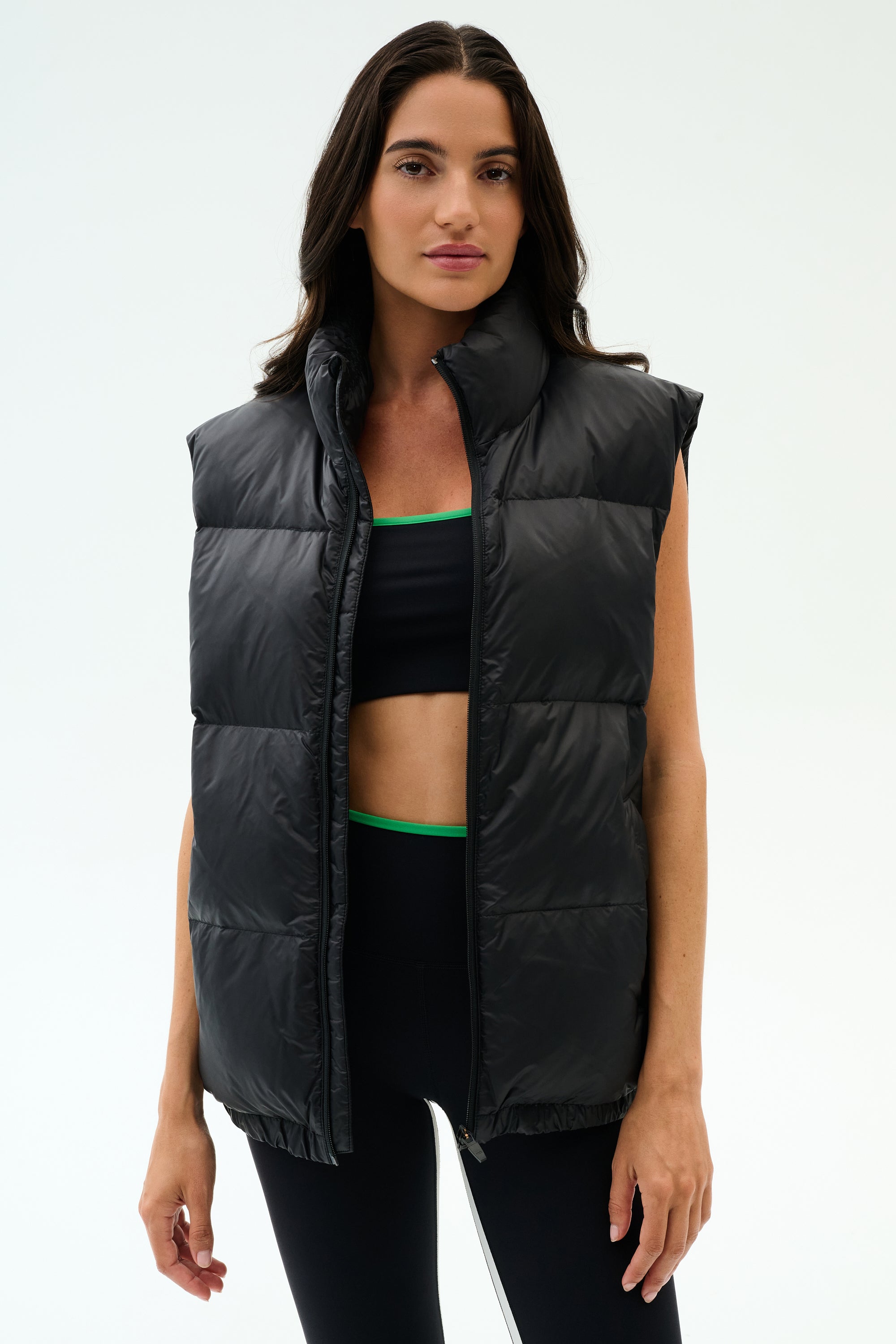 Summit Nylon Puffer Vest - Black – SPLITS59